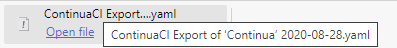 Export Wizard - Downloaded File