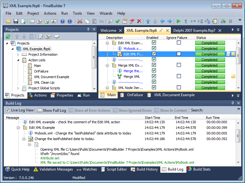 Screenshot for FinalBuilder 7