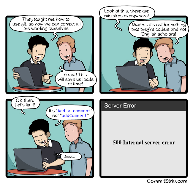 'When the PM fixes a bug' cartoon by commitstrip.com
