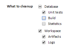 Cleanup options