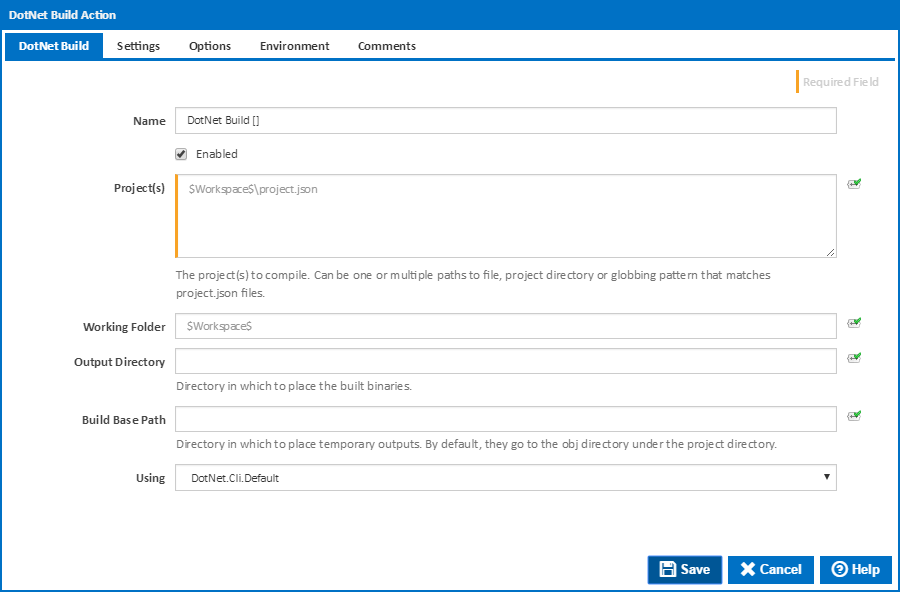 DotNet Build Action