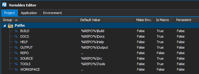 FinalBuilder Project Variables